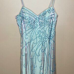 STUNNING Sparkling Glamorous Mermaidcore Vintage Riva Designs Ball Gown